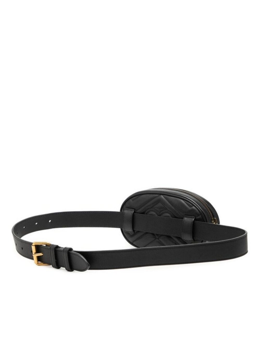 Gucci GG Marmont Quilted Belt Bag Black Leather - Picture 2 of 6